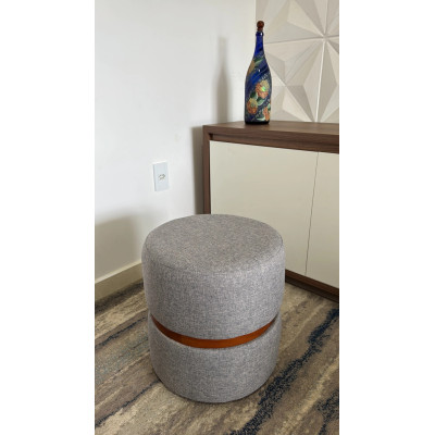 Pouf LILAS en lin gris Pouf LILAS en lin gris