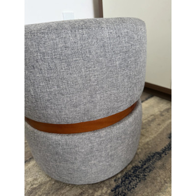 Pouf LILAS en lin gris Pouf LILAS en lin gris
