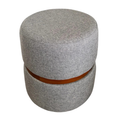 Pouf LILAS en lin gris Pouf LILAS en lin gris