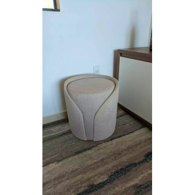 Pouf Coman Boucle Beige