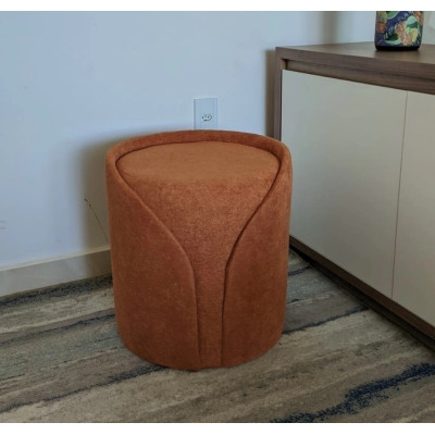 Pouf Coman boucle terre cuite