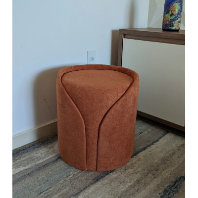 Pouf Coman boucle terre cuite