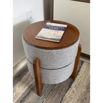 Pouf 3 en 1 MIMOSA en lin gris Pouf 3 en 1 MIMOSA en lin gris